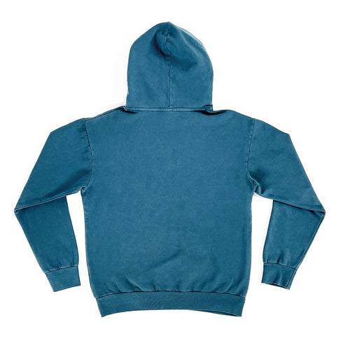 Streetwear Hoodie Pebble Blue Back
