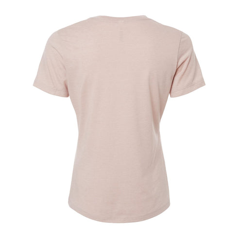 Women's Relaxed Jersey Short Sleeve Tee Heather Pink Gravel Back
