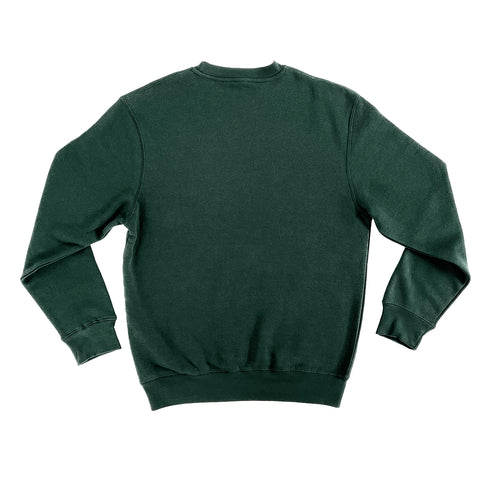 Premium Crewneck Pullover Forest Green Back