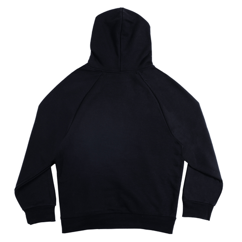 Black Heavyweight French Terry Hoodie Back