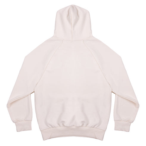 Cream Heavyweight French Terry Hoodie Back