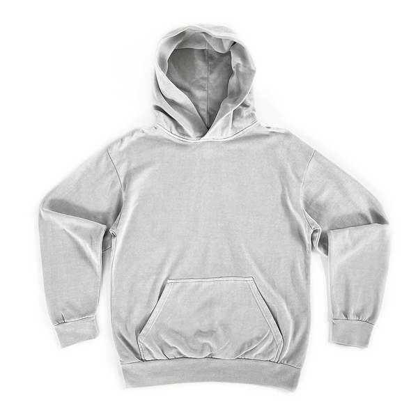 Garment Dye Hoodie Cement Front