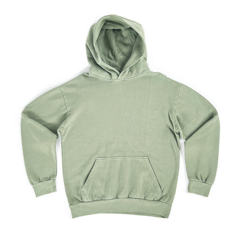 Garment Dye Hoodie Olive Front