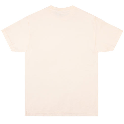 Garment Dyed T Shirt Cream Back