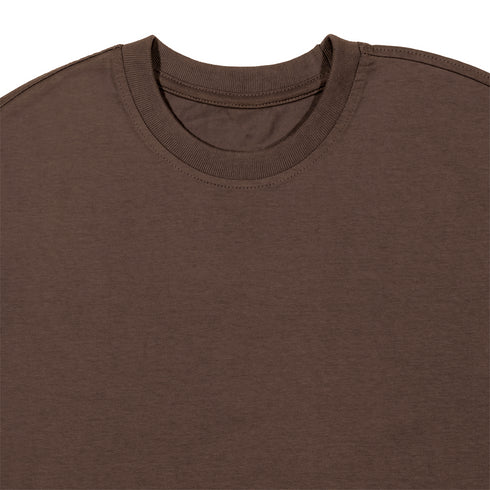 heavy core tee brown close up