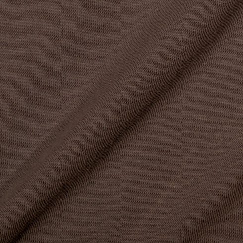 heavy core tee brown fabric close up