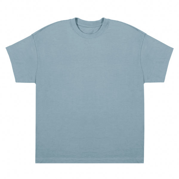 heavy core tee light sage blue front