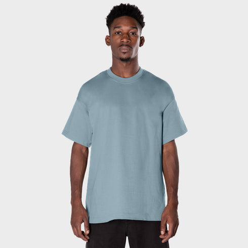 Heavy Core Tee Light Sage Blue Model Shot