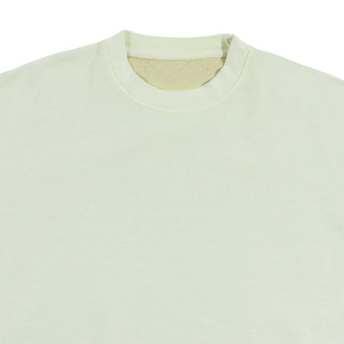 heavyweight pigment crewneck-pistachio close up