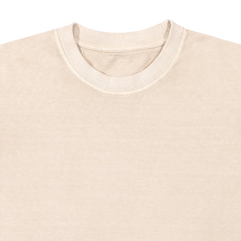 heavyweight pigment tee french oak close up