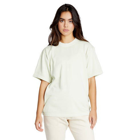 heavyweight pigment tee pistachio model women front