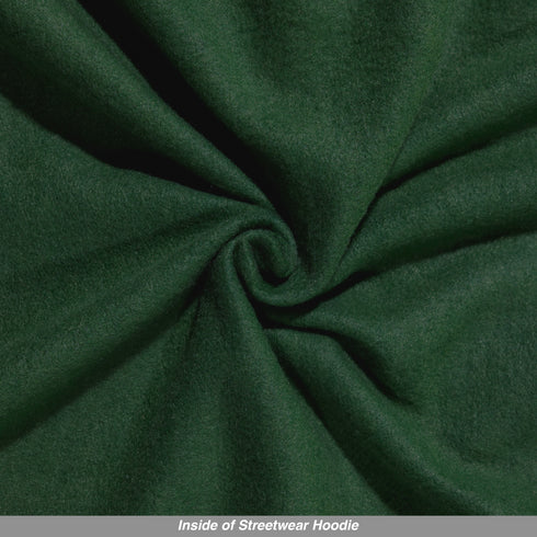 streetwear hoodie forest green inside fabric