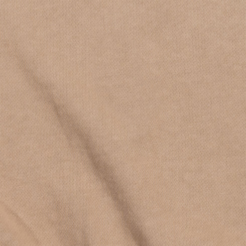 Premium Crewneck Pullover Brown Fabric Close Up