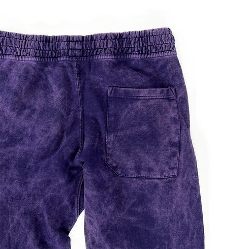 purple wash sweats back closeup
