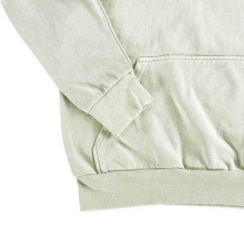 streetwear hoodie pistachio pocket close up