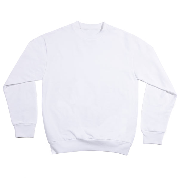 White Pigment Crewneck Front