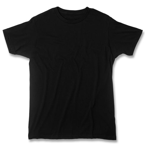 Soft Cotton Short Sleeve Tee Black Front