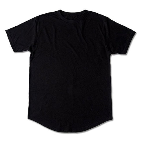 Soft Curved Hem Tee Black