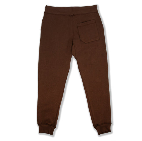 Premium Fleece Joggers Brown Jogger Back