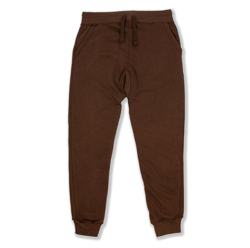 Premium Fleece Joggers Brown Jogger Front