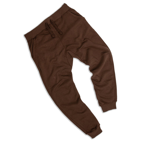 Premium Fleece Joggers Brown Wrinkle