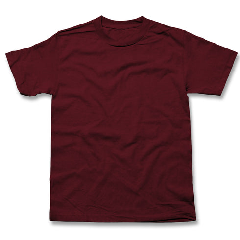 Classic Short Sleeve Tee Burgundy Color