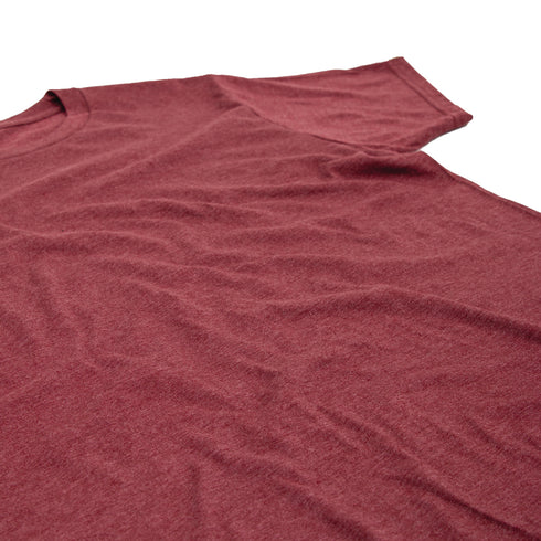 Dual Blend Heather Tee Burgundy