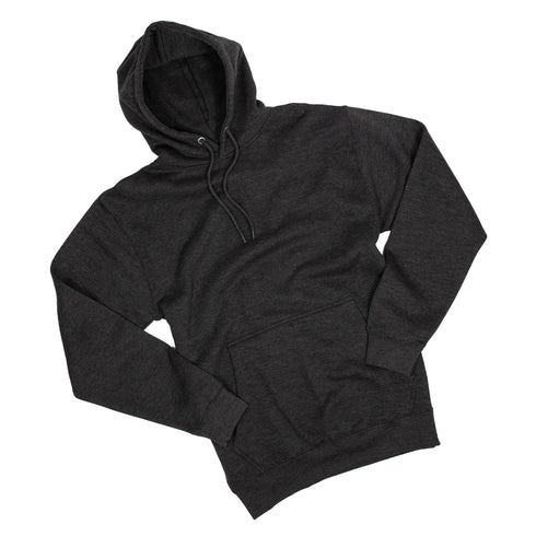 Premium Pullover Hoodie Charcoal Heather Wrinkle