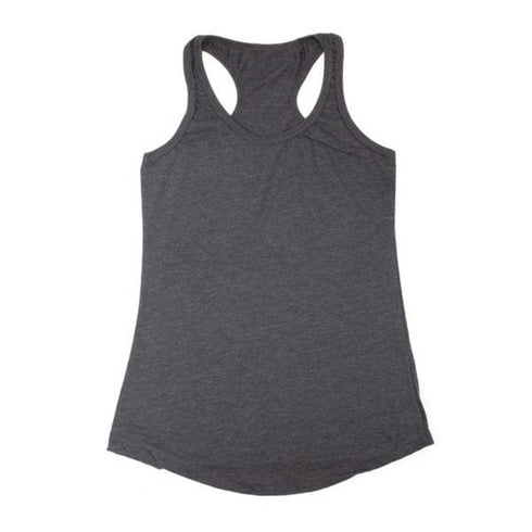 Women Racerback Tank Charcoal