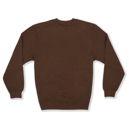 Premium Crewneck Pullover Brown Back