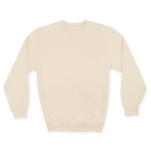 Premium Crewneck Pullover Cream Front