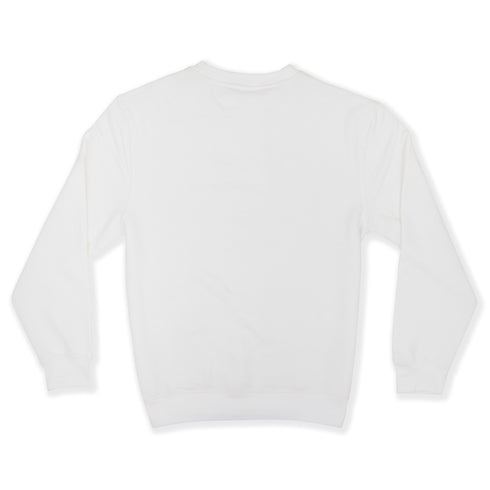 Premium Crewneck Pullover White Back