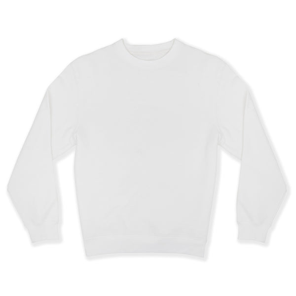 Premium Crewneck Pullover White Front