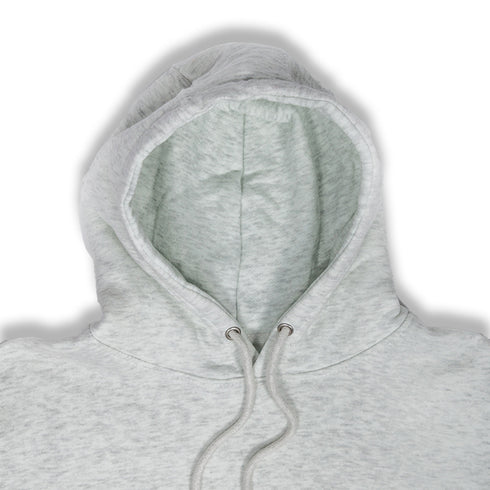 Premium Pullover Hoodie Heather Oatmeal Close Up