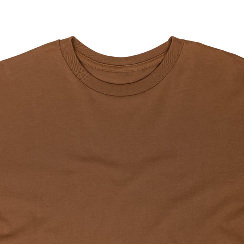 Streetwear Heavyweight Tees Brown Close Up
