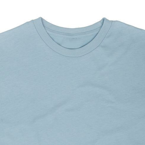 Streetwear Heavyweight Tees Light Blue Close Up