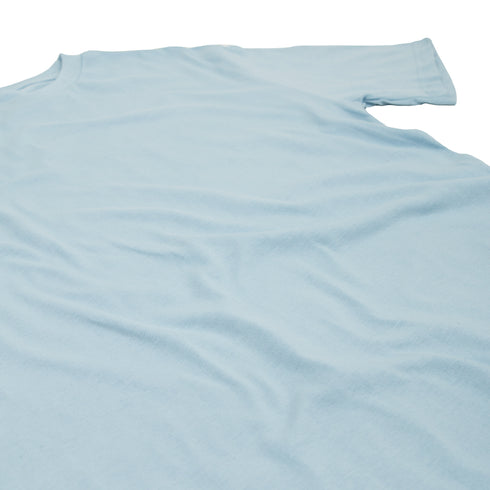Streetwear Heavyweight Tees Light Blue Wrinkles