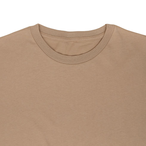 Streetwear Heavyweight Tees Tan Close Up