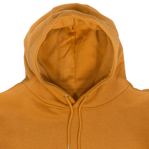 Premium Pullover Hoodie Mustard Close Up