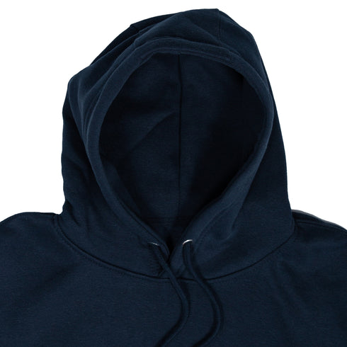 Premium Pullover Hoodie Navy Blue Close Up