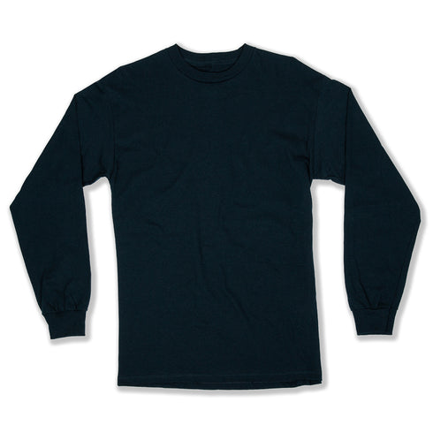 Navy Front Long Sleeve T shirt