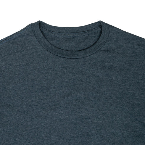 Dual Blend Heather Tee Navy Heather Close up