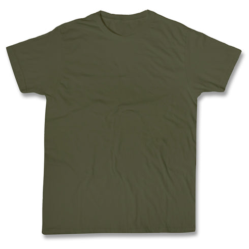 Soft Cotton Short Sleeve Tee Olive Front