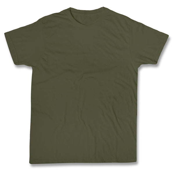 Soft Cotton Short Sleeve Tee Olive Front