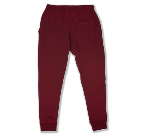 Premium Fleece Joggers Burgundy Joggers Back