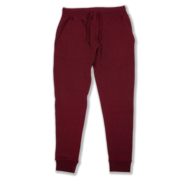 Premium Fleece Joggers Burgundy Front