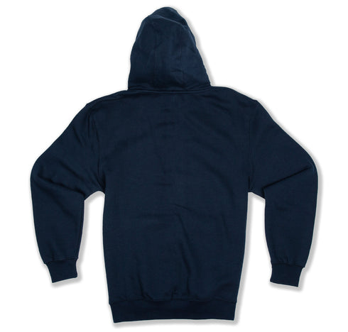 Premium Pullover Hoodie Navy Blue Back