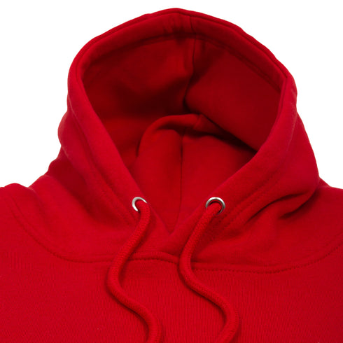 Premium Pullover Hoodie Red Close Up