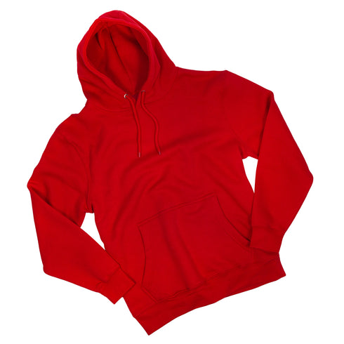 Premium Pullover Hoodie Red Wrinkle