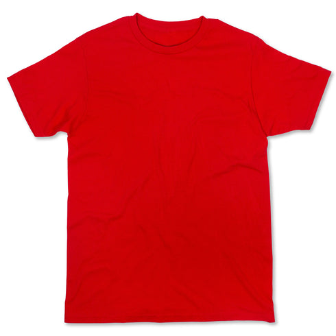 Soft Cotton Short Sleeve Tee Red Front